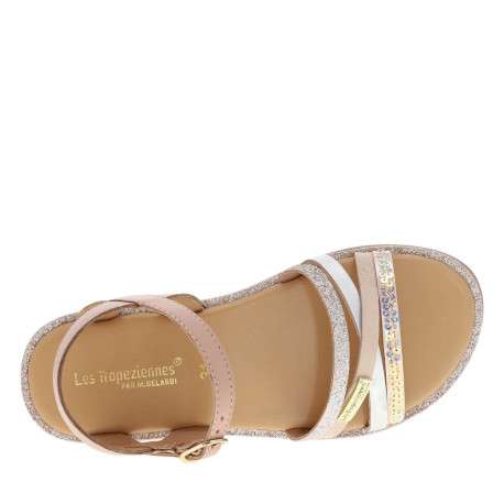 Nu-pieds en cuir rose à semelle plate et à boucle à ardillon - Image 10