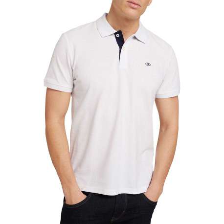Polo en coton blanc uni coupe droite avec un col fermé par 2 boutons - Image 18