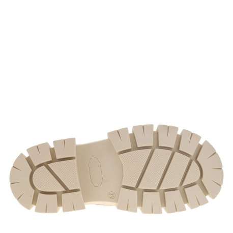 Sandales en cuir écru à semelle chunky fermées par boucle à ardillon - Image 6