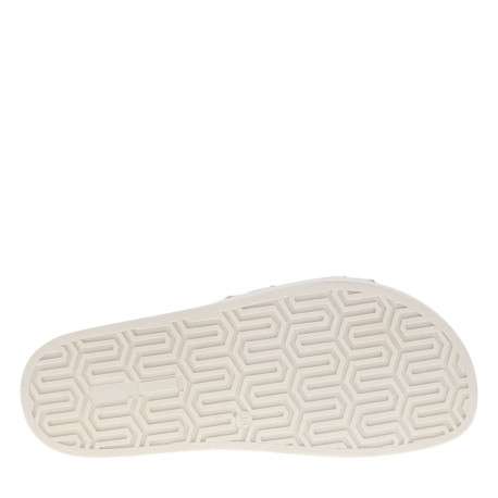 Nu-pieds ouverts en cuir rose à semelle plate contrastée et maillons argentés - Image 6