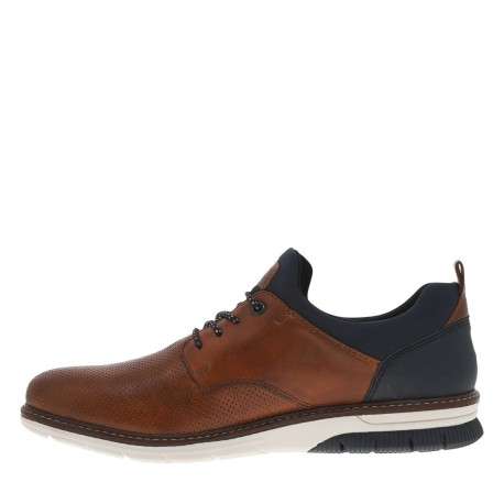 Baskets basses style derbies noisette avec des lacets ronds marron et blancs - Image 6