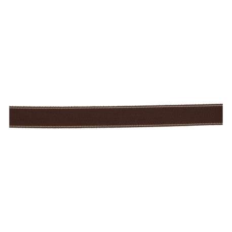 Ceinture marron bimatière avec extrémités en cuir uni - Image 2