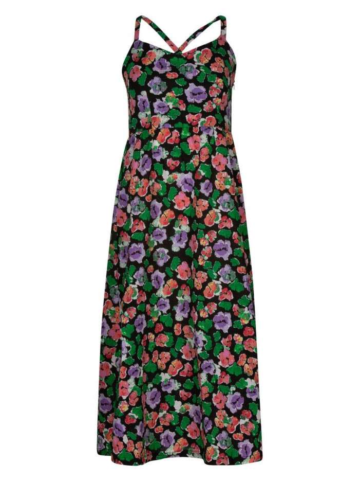 Robe longue multicolore en...