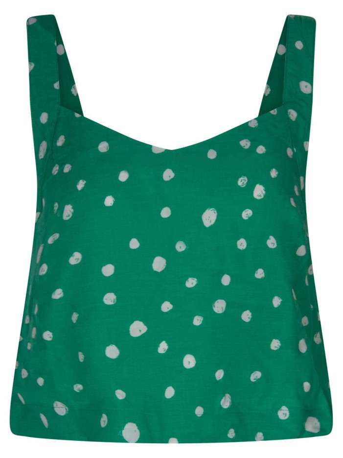 Top vert à pois coupe...