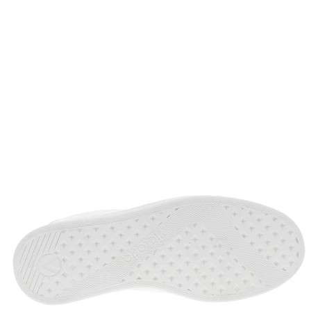 Tennis en cuir blanches avec un talon plat pourvu de lacets - Image 12