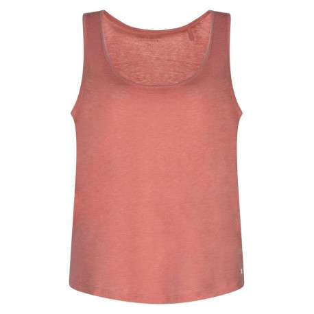Débardeur rose chiné à col rond et coupe droite fluide