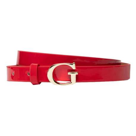 Ceinture rouge vernis avec boucle G