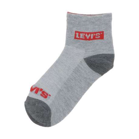 Chaussettes basses fantaisie grise et anthracite à logo all over, lot de 6 paires - Image 4