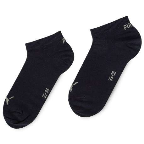 Lot de 3 chaussettes noires unies avec logo de la marque brodé en blanc - Image 2