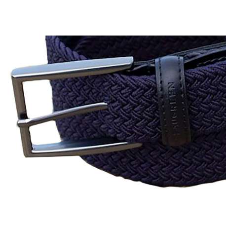 Ceinture marine unie tressée avec extrémité et passant uni - Image 2