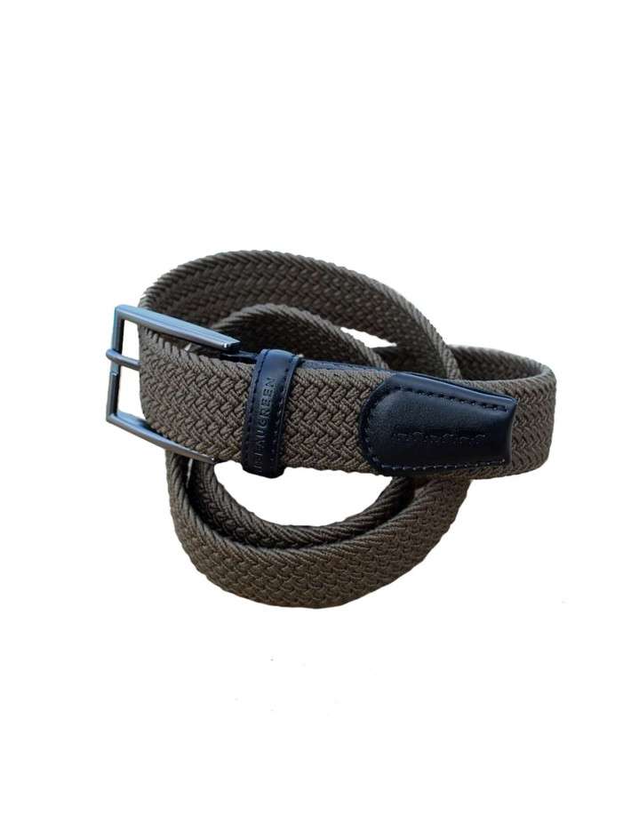 Ceinture tréssée kaki unie...