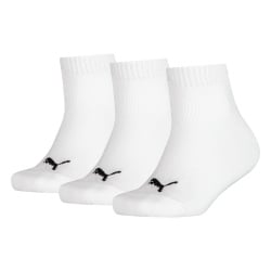 Lot de 3 paires de chaussettes Puma blanches en coton mélangé stretch unies logotypées