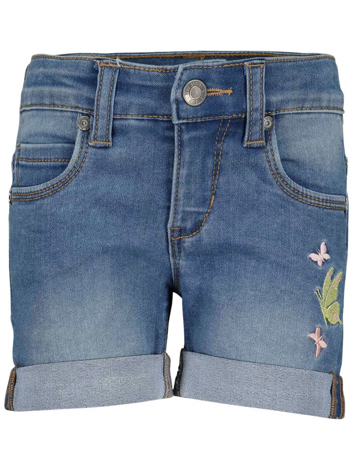 Short à revers bleu effet...