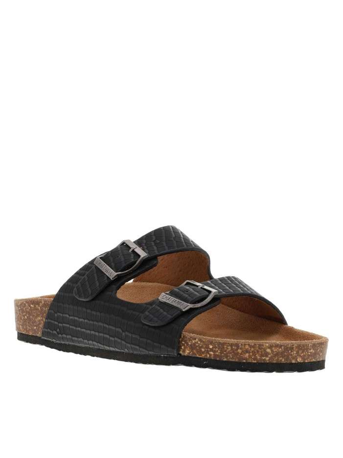 Mules Orphee noires en cuir...