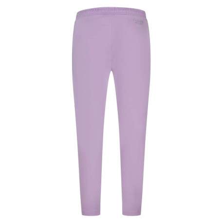 Pantalon jogging lilas en coton uni coupe droite - Image 2