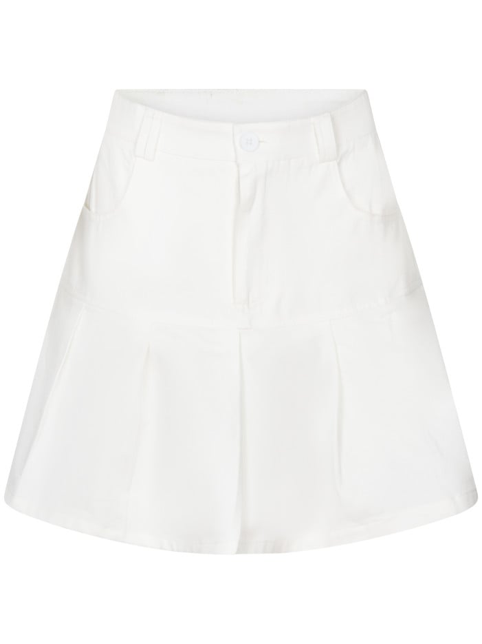 Jupe-short blanche en coton...