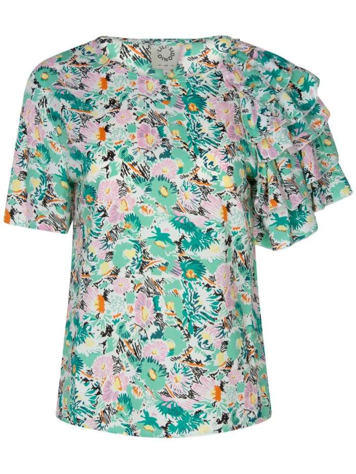 T-shirt vert avec imprimé...