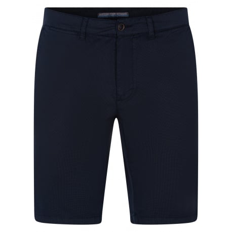 Short Chino marine en coton avec imprimé à petits points all over