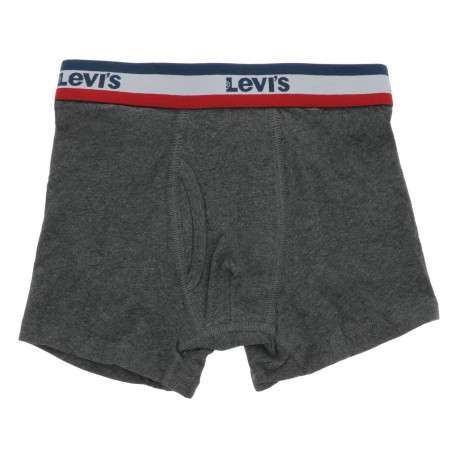 Boxer noir et gris avec une bande élastiquée bleue blanche et rouge à la taille - Image 2