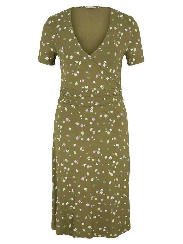 Robe courte olive avec...
