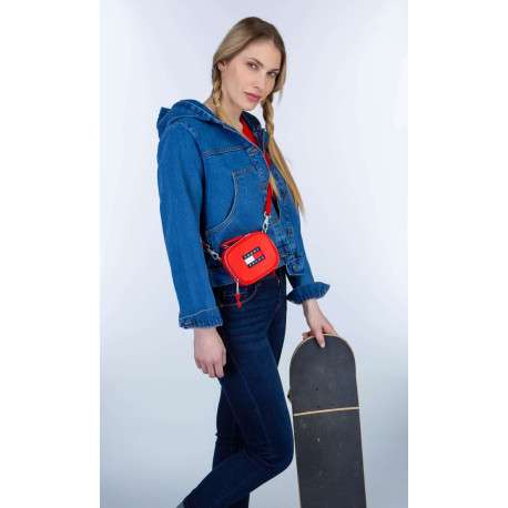 Jean 501® Crop bleu en coton uni avec une coupe régular
