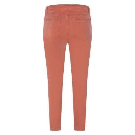Pantalon pêche en coton uni coupe bootcut avec ceinture - Image 2