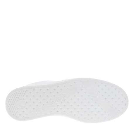 Tennis en cuir blanches avec un talon plat pourvu de lacets - Image 12