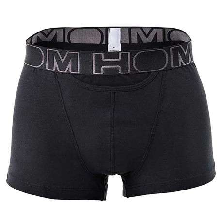 Lot de deux boxers noir unis avec tailles élastiquées noires - Image 2
