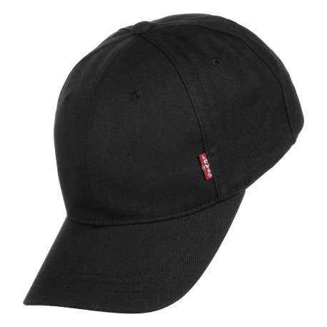 Casquette dad cap noire en coton unie et ajustable à l'aide d'un clip