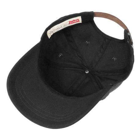 Casquette dad cap noire en coton unie et ajustable à l'aide d'un clip - Image 3