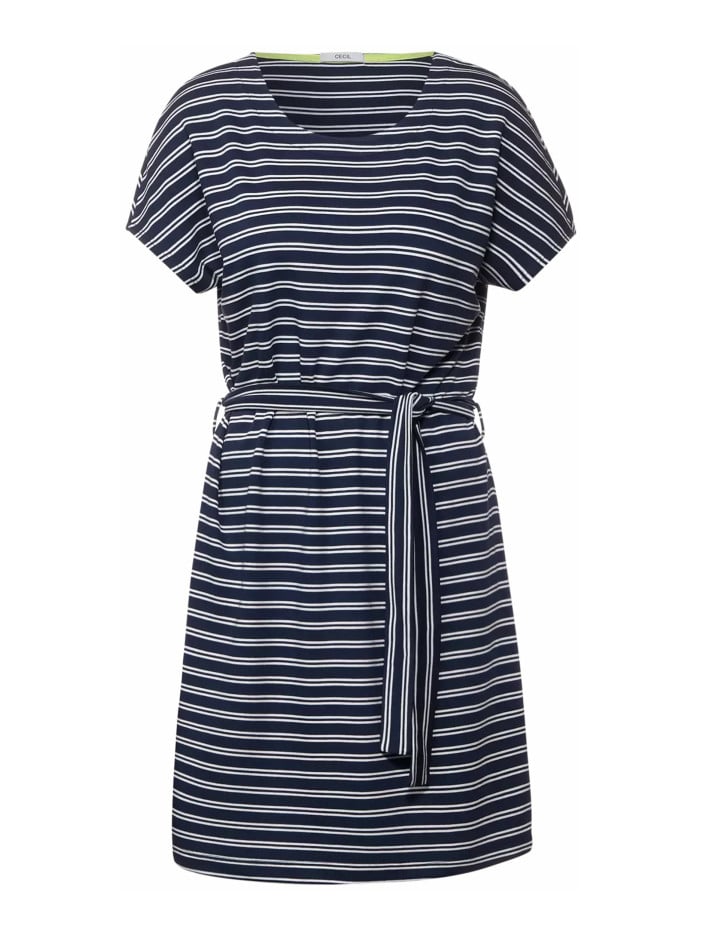 Robe courte marine rayée...