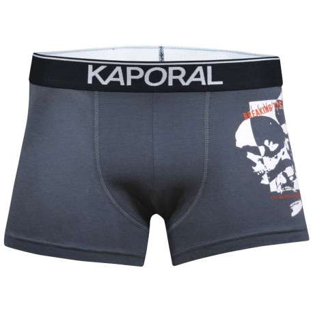 Lot de 2 Boxers classique gris imprimé avec une coupe fermée et une tête de mort floqué - Image 2