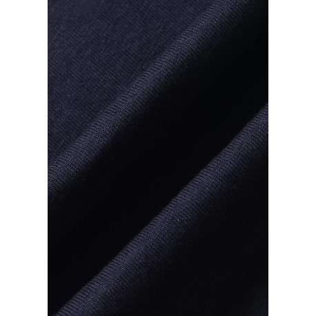 Robe sweat courte marine unie à col rond et manches longues - Image 3