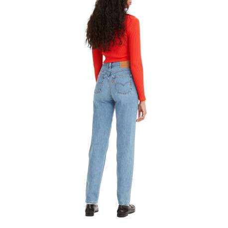 Jean 80S en coton stone uni coupe mom - Image 5