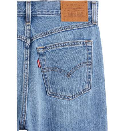 Jean 80S en coton stone uni coupe mom - Image 6