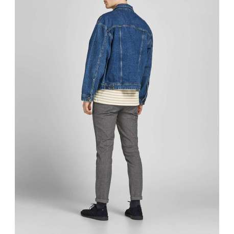 Pantalon coupe chino et slim fit Marco Fury en coton mélangé gris - Image 4