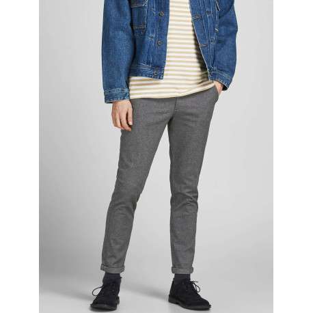 Pantalon coupe chino et slim fit Marco Fury en coton mélangé gris - Image 5