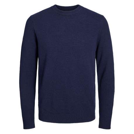 Pull bleu chiné Lambswool Knit Crew Neck Ln en laine mélangée et col rond - Image 6