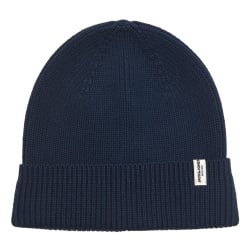 Bonnet à revers Brink Beanie Ln en coton marine 