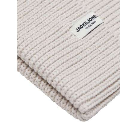 Bonnet écru uni à revers Brink Beanie Ln en coton - Image 2