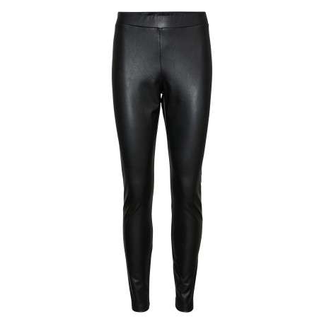 Legging noir uni avec une coupe skinny et une taille élastiquée - Image 8