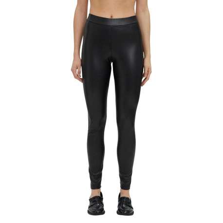 Legging noir uni avec une coupe skinny et une taille élastiquée - Image 14