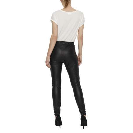 Legging noir uni avec une coupe skinny et une taille élastiquée - Image 20