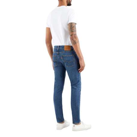 Jean 5 poches 512 Slim Taper en coton bleu uni à coupe slim à taille intermédiaire - Image 3