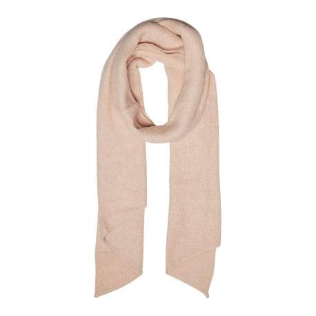 Echarpe rose pâle unie avec fils en lurex all-over