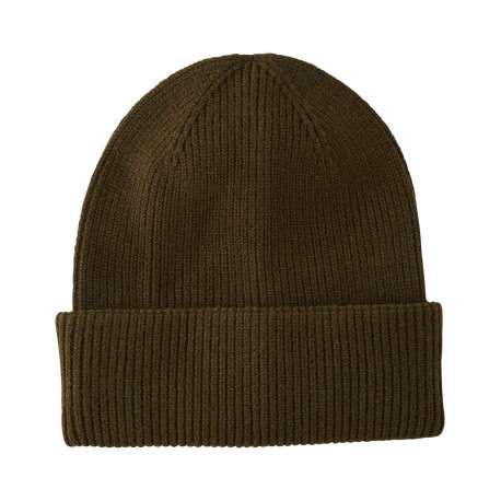 Bonnet kaki côtelé avec revers
