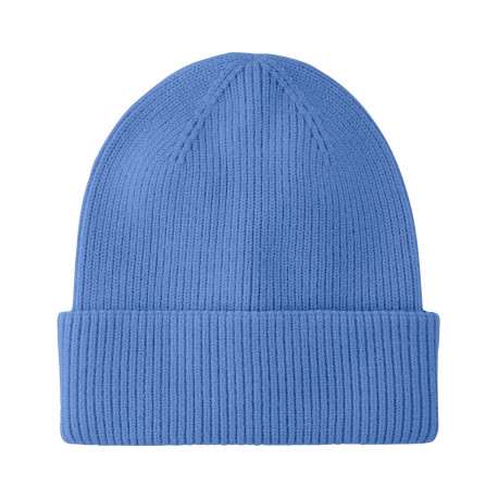 Bonnet bleu côtelé avec revers