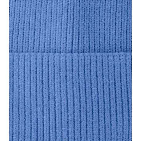Bonnet bleu côtelé avec revers - Image 2