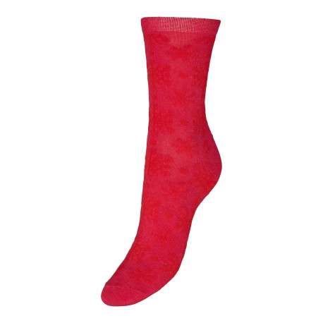 Chaussettes hautes en coton mélangé roses unies