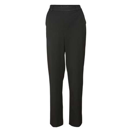 Pantalon Chino Maya noir uni à coupe bootcut avec dos élastiqué - Image 8